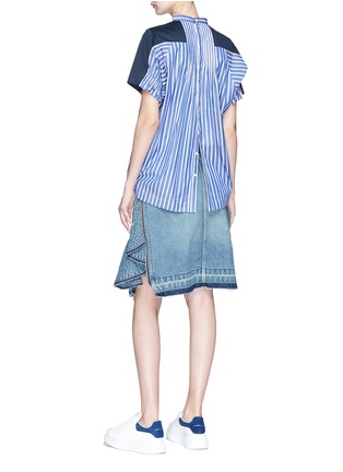 Figure View - Click To Enlarge - SACAI - Stripe back T-shirt