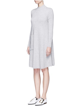 Front View - Click To Enlarge - MO&CO. EDITION 10 - Pocket wool rib knit sweater dress
