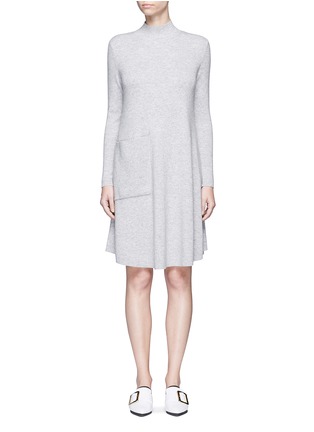 Main View - Click To Enlarge - MO&CO. EDITION 10 - Pocket wool rib knit sweater dress