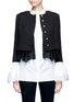 Main View - Click To Enlarge - ALEXANDER MCQUEEN - Broderie anglaise underlay military jacket
