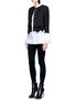 Figure View - Click To Enlarge - ALEXANDER MCQUEEN - Broderie anglaise underlay military jacket