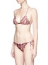 Figure View - Click To Enlarge - VIX - 'Bali Ripple' print triangle bikini top