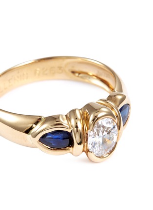 Detail View - Click To Enlarge - MELLERIO - Diamond sapphire 18k yellow gold ring
