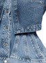 Detail View - Click To Enlarge - ALEXANDER MCQUEEN - Double layered peplum denim jacket
