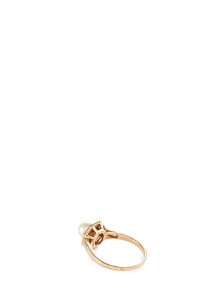Figure View - Click To Enlarge - MELLERIO - Diamond pearl 18k yellow gold octagon ring