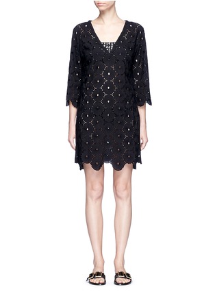 Main View - Click To Enlarge - VIX - Cutwork lace cotton dress