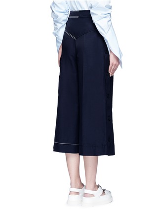 Back View - Click To Enlarge - STELLA MCCARTNEY - 'Laci' contrast stitch culottes