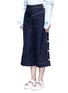 Front View - Click To Enlarge - STELLA MCCARTNEY - 'Laci' contrast stitch culottes