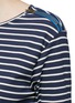 Detail View - Click To Enlarge - STELLA MCCARTNEY - Stripe asymmetric hem T-shirt