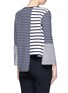 Back View - Click To Enlarge - STELLA MCCARTNEY - Stripe asymmetric hem T-shirt