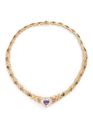Main View - Click To Enlarge - MELLERIO - Sapphire 18k yellow gold necklace