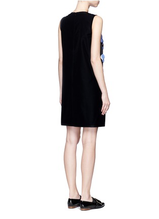 Back View - Click To Enlarge - VICTORIA, VICTORIA BECKHAM - Paillette embroidered micro faille shift dress