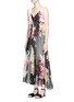 Front View - Click To Enlarge - LANVIN - Floral print chiffon overlay silk dress