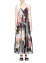 Main View - Click To Enlarge - LANVIN - Floral print chiffon overlay silk dress