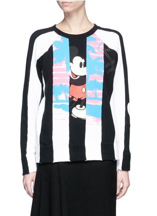 Main View - Click To Enlarge - MARC JACOBS - Mickey Mouse stripe print colourblock sweatshirt