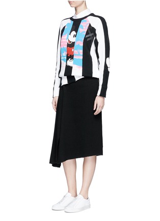 Figure View - Click To Enlarge - MARC JACOBS - Mickey Mouse stripe print colourblock sweatshirt