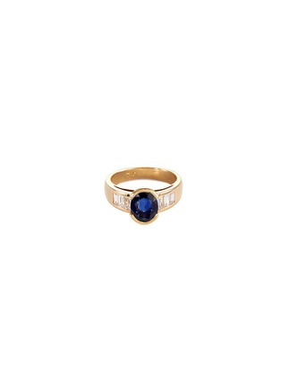 Main View - Click To Enlarge - MELLERIO - Diamond sapphire 18k yellow gold ring