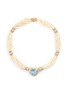 Main View - Click To Enlarge - MELLERIO - Diamond topaz 18k yellow gold bead heart pendant necklace