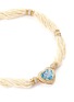 MELLERIO - Diamond topaz 18k yellow gold bead heart pendant necklace