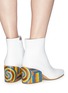 Front View - Click To Enlarge - GABRIELA HEARST - 'Tito' colourblock wood heel leather ankle boots