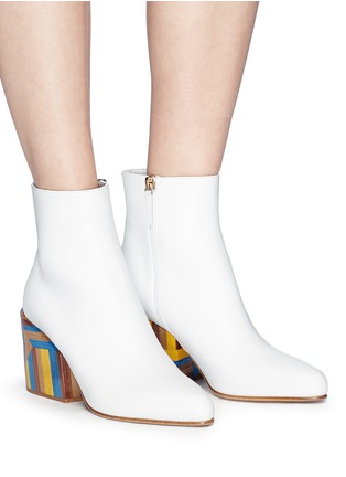 Figure View - Click To Enlarge - GABRIELA HEARST - 'Tito' colourblock wood heel leather ankle boots