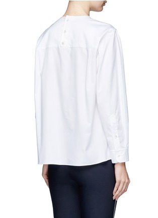Back View - Click To Enlarge - STELLA MCCARTNEY - Gathered collar cotton shirt