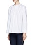 Front View - Click To Enlarge - STELLA MCCARTNEY - Gathered collar cotton shirt
