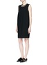 Figure View - Click To Enlarge - LANVIN - Embellished collar sleeveless wool dress