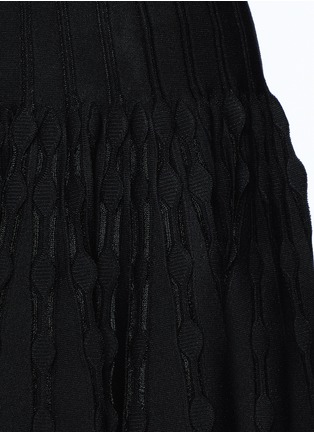 Detail View - Click To Enlarge - ALAÏA - 'Bossa Nova' dot stripe knit skirt