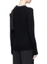 Back View - Click To Enlarge - 3.1 PHILLIP LIM - Embellished silk trim cold shoulder sweater