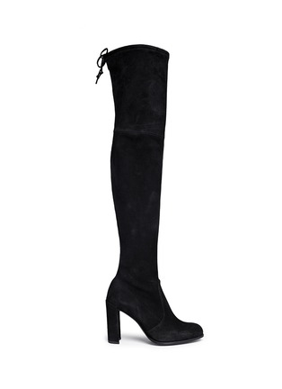 Main View - Click To Enlarge - STUART WEITZMAN - 'Hi Line' stretch suede thigh high boots