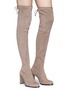 Figure View - Click To Enlarge - STUART WEITZMAN - 'Hi Line' stretch suede thigh high boots