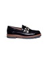 Main View - Click To Enlarge - STUART WEITZMAN - 'Moc Pearl' embellished spazzolato leather loafers