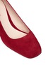 Detail View - Click To Enlarge - STUART WEITZMAN - 'Pearl Mary' faux pearl angular block heel suede pumps