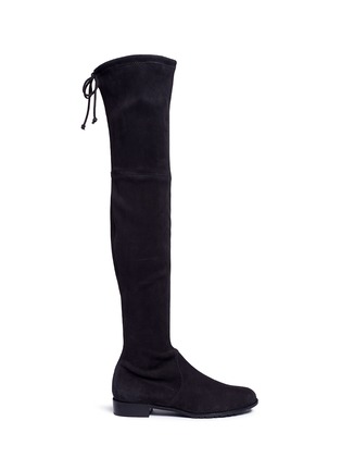 Main View - Click To Enlarge - STUART WEITZMAN - 'Lowland' knee high stretch suede boots