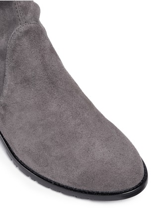 Detail View - Click To Enlarge - STUART WEITZMAN - 'Low Land' stretch suede thigh high boots