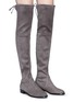 Figure View - Click To Enlarge - STUART WEITZMAN - 'Low Land' stretch suede thigh high boots