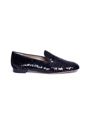 Main View - Click To Enlarge - STUART WEITZMAN - 'Pipearky' sequinned loafers