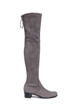Main View - Click To Enlarge - STUART WEITZMAN - 'Mid Land' stretch suede thigh high boots