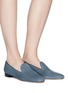 Figure View - Click To Enlarge - STUART WEITZMAN - 'Pipearky' suede loafers