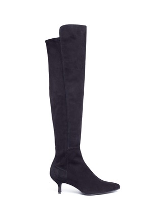 Main View - Click To Enlarge - STUART WEITZMAN - 'Allways' stretch suede knee high boots