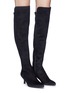 Figure View - Click To Enlarge - STUART WEITZMAN - 'Allways' stretch suede knee high boots