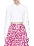 Main View - Click To Enlarge - ANAÏS JOURDEN - Ruched sleeve cropped shirt