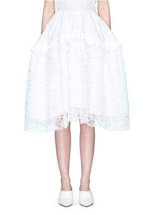 Main View - Click To Enlarge - ANAÏS JOURDEN - Ruffle trim floral lace skirt