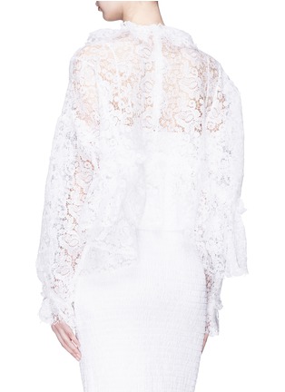 Back View - Click To Enlarge - ANAÏS JOURDEN - Ruffle guipure lace blouse