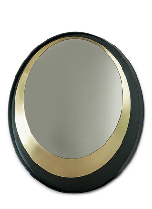 Main View - Click To Enlarge - EDIZIONI DESIGN - Brass and wood framed mirror