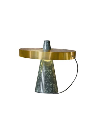 Main View - Click To Enlarge - EDIZIONI DESIGN - Marble table lamp – Brass/Green