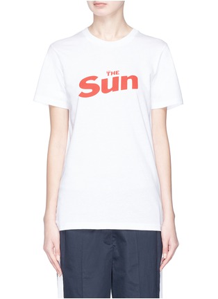 Main View - Click To Enlarge - DOUBLE RAINBOUU - 'The Sun The Moon' slogan print T-shirt