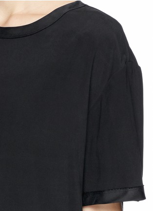 Detail View - Click To Enlarge - T BY ALEXANDER WANG - Sandwashed silk T-shirt dress