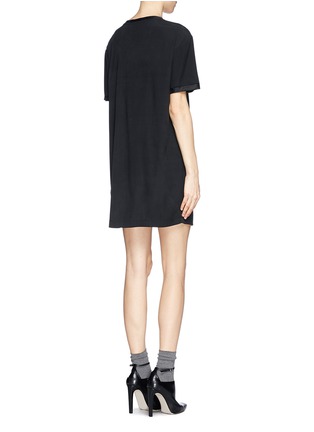 Back View - Click To Enlarge - T BY ALEXANDER WANG - Sandwashed silk T-shirt dress